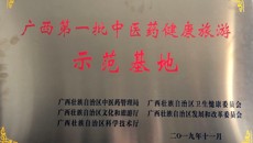 taptap官网喜获“广西第一批中医药健康旅游示范基地”授牌