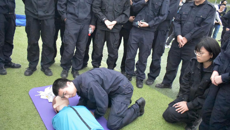 taptap点点体育运动防护队到警院宣讲急救知识