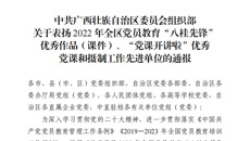 【喜讯】taptap官网选送作品荣登2022 年全区党员教育“八桂先锋”优秀作品（课件）榜单