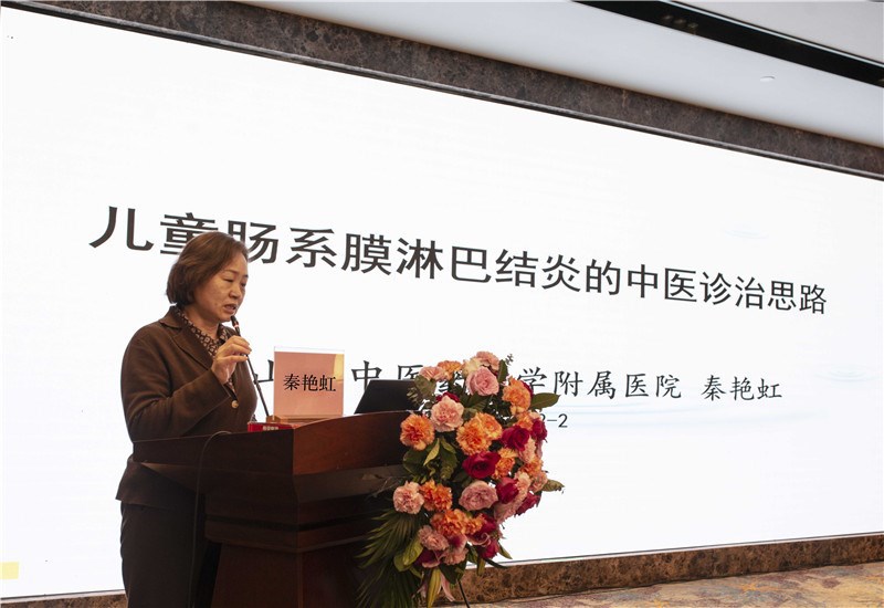 秦艳虹教授作《肠系膜淋巴结炎的中医诊治思路》专题讲座
